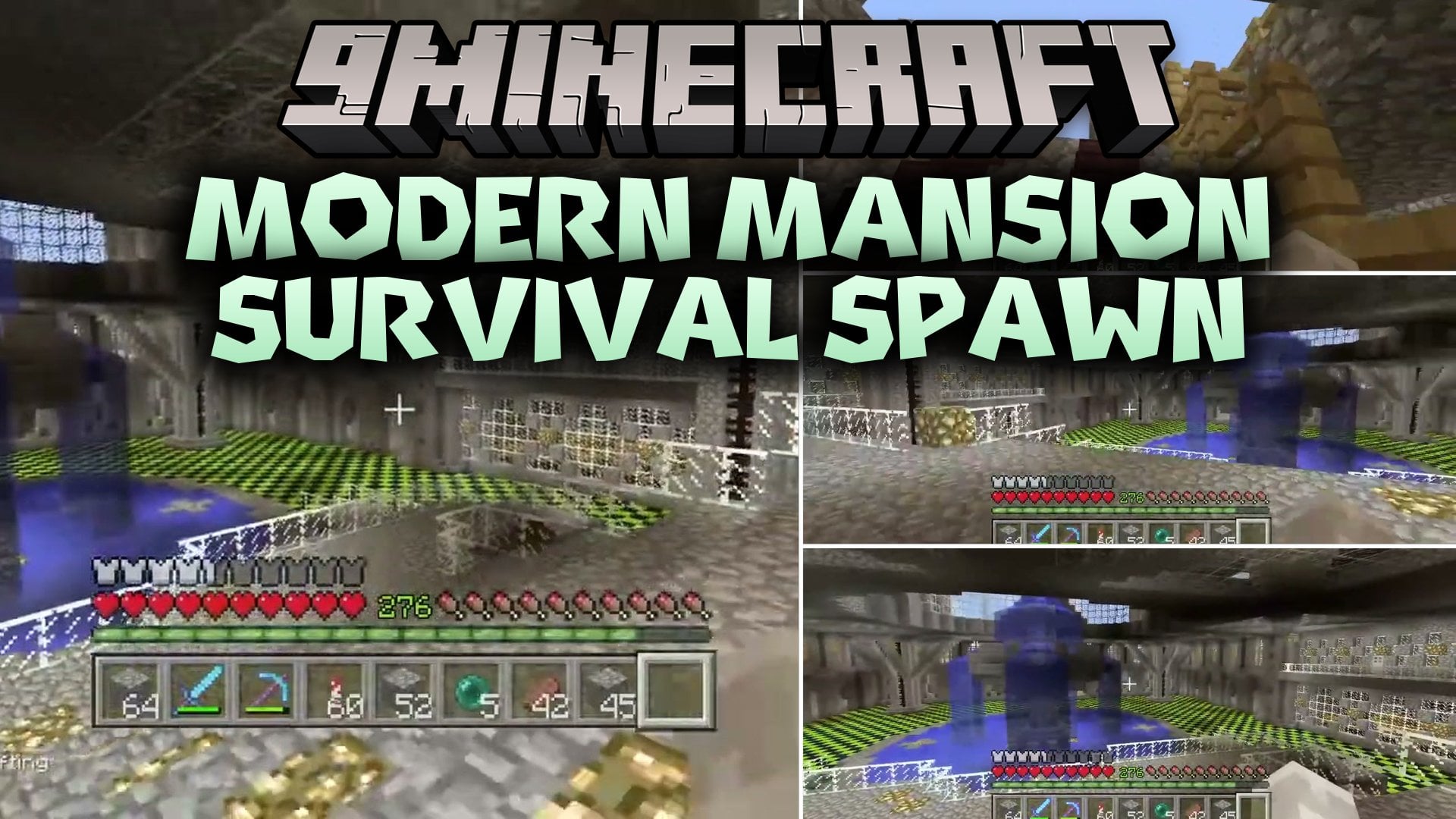 Modern Mansion Survival Spawn Map (26.2, 1.20.1) – Survive in Cliffside Luxury