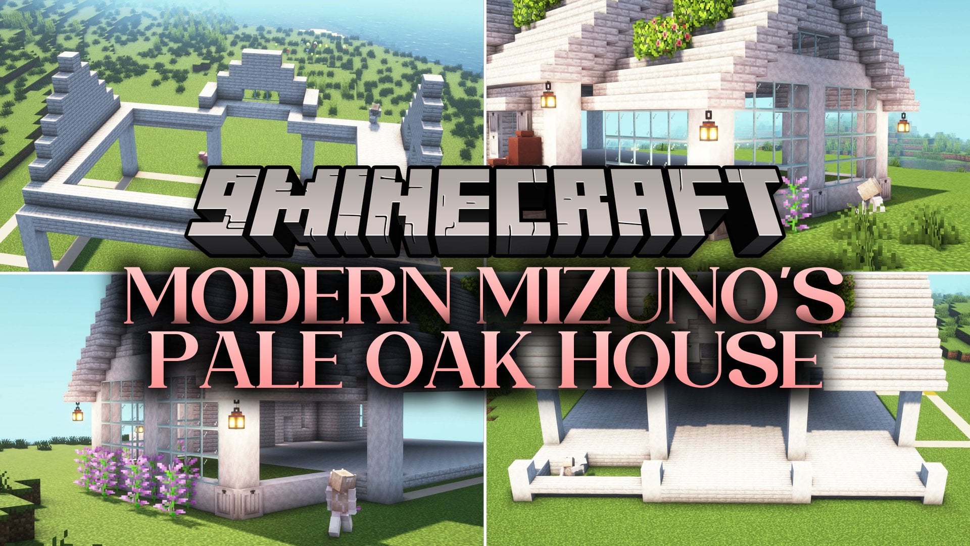 Modern Mizuno’s Pale Oak House Map (26.2, 1.20.1) – Peaceful Pale Oak Retreat