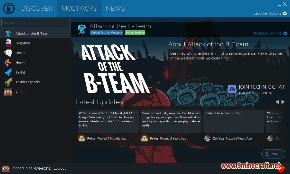Technic Launcher (26.2, 1.20.1) – Easy Modpacks Install 4 Technic launcher screenshots 3