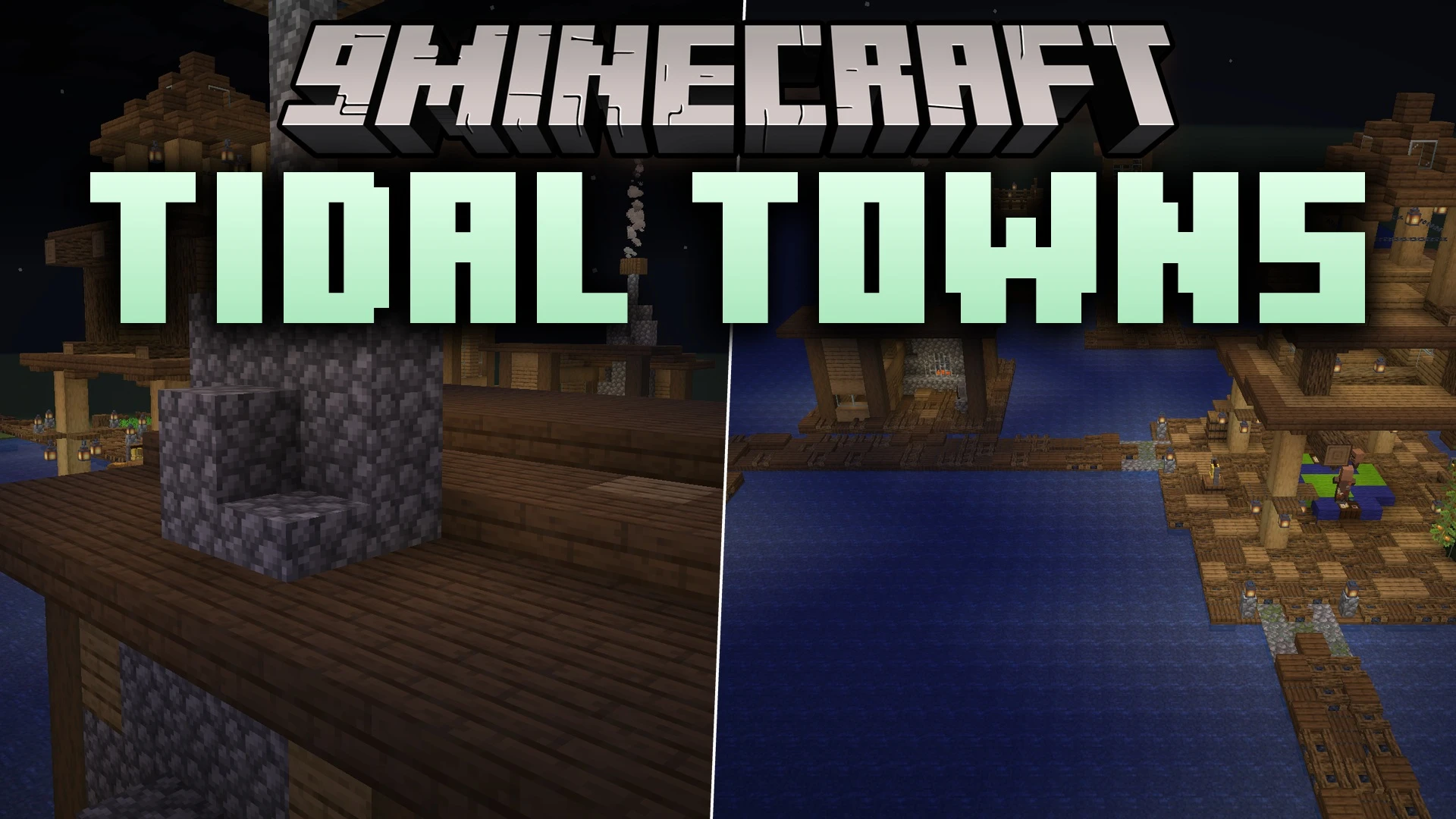 Tidal Towns 9minecraft Data Pack (26.3) – Trade and Farm on Floating Ocean Towns