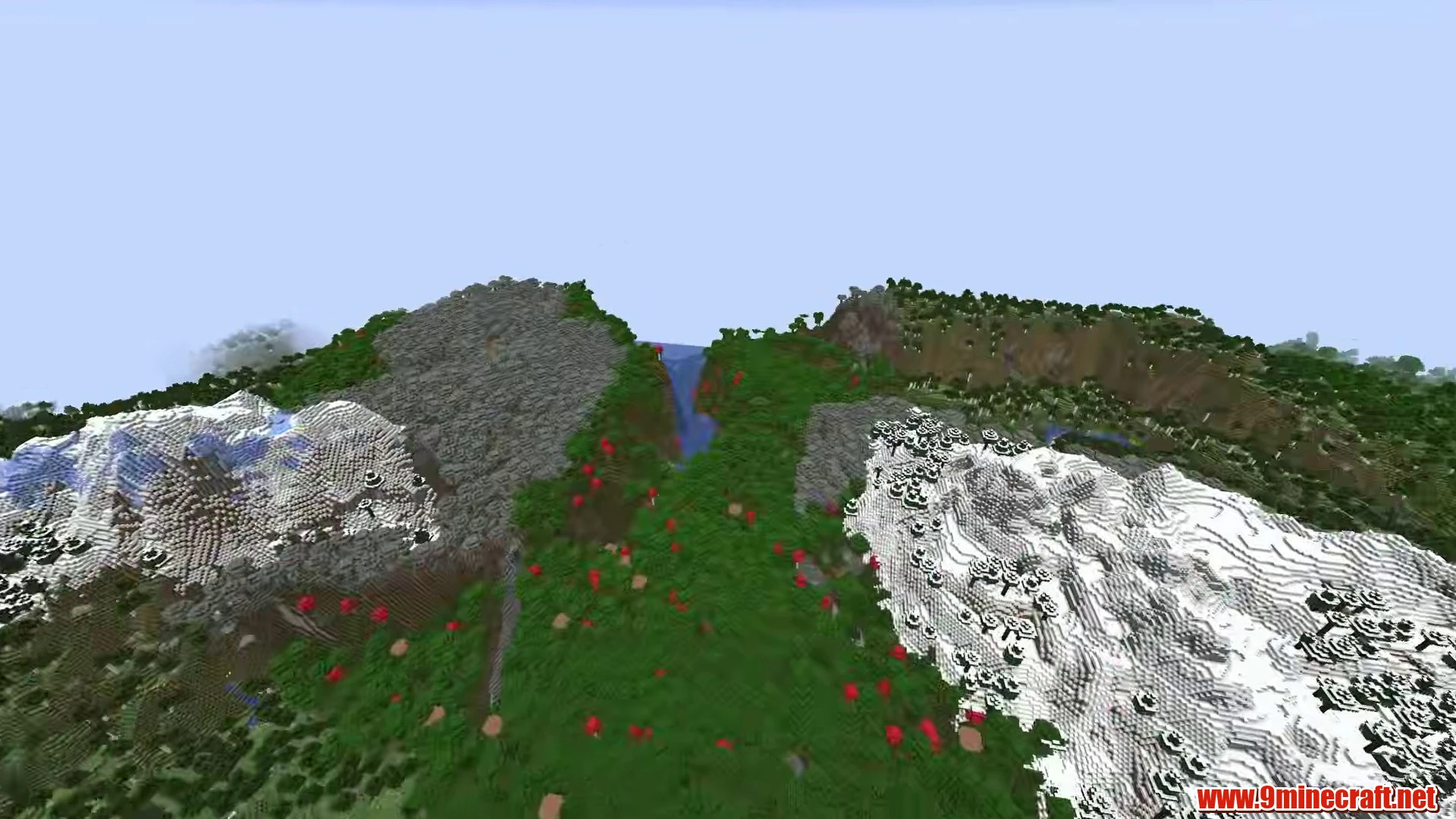 Top 10 Awesome New Seeds For Minecraft 26.2 – Java &Amp; Bedrock Edition 3 Woodland mansion in mountain valley - minecraft seed -587871617039297001