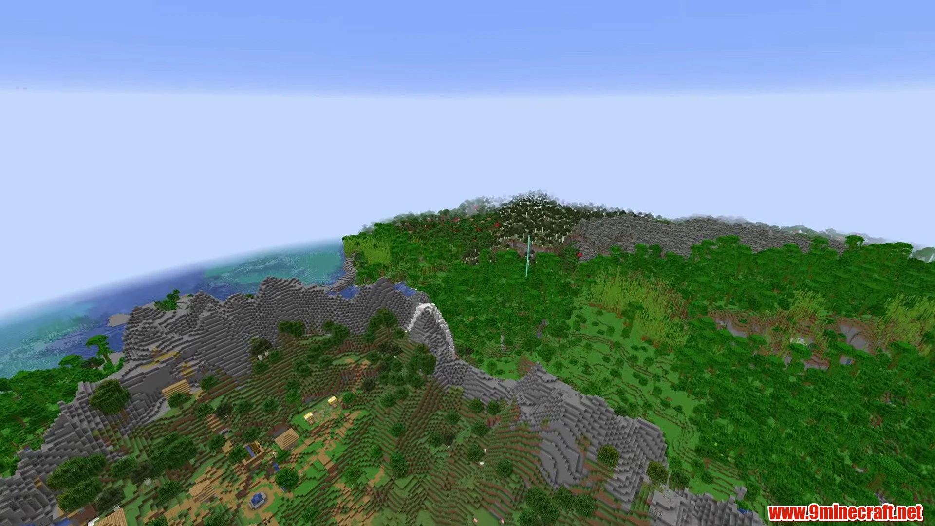Badlands canyon mesa and pillager outpost - minecraft seed 2669167565396565956
