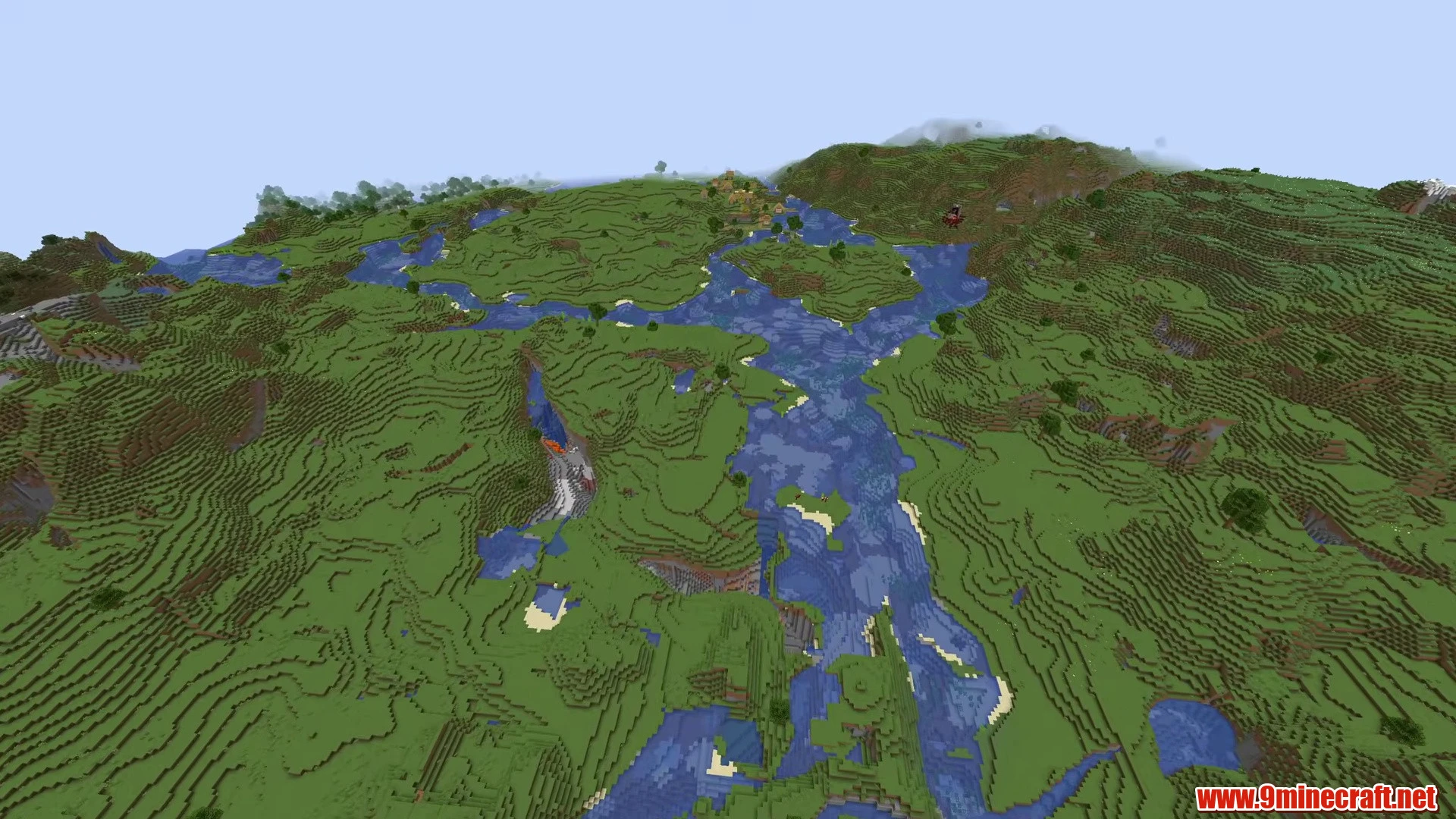 Top 10 Awesome New Seeds For Minecraft 26.2 – Java &Amp; Bedrock Edition 21 Coastal peninsula hillside village and snowy peaks - minecraft seed -2226996406319854239