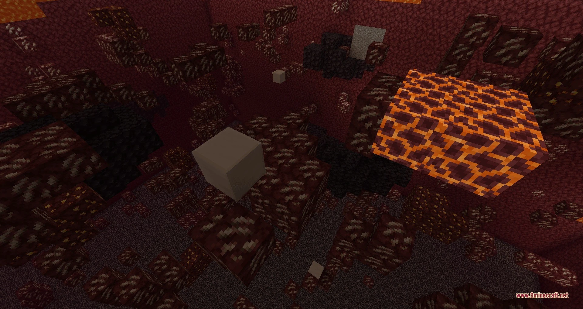 Massive clusters of ancient debris and magma blocks spawning in the nether