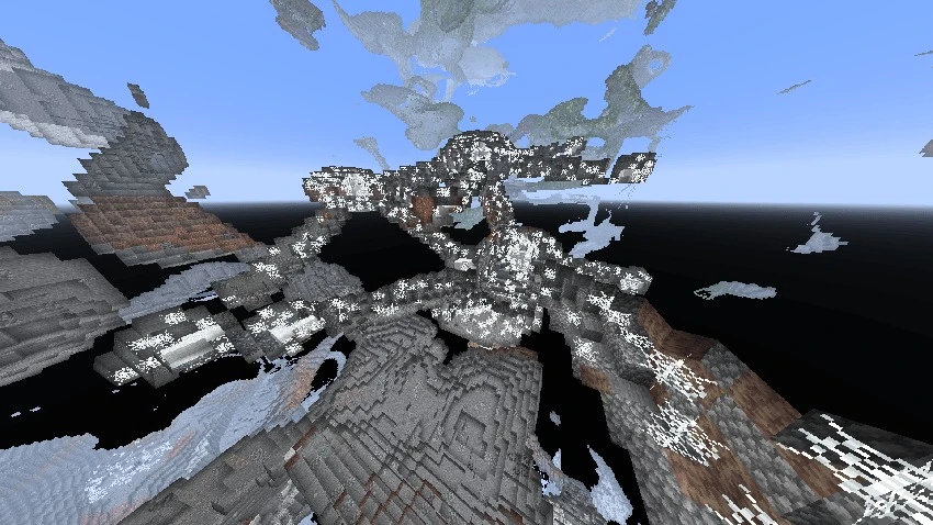 Vast Vault Alignment Data Pack (1.21.11, 1.20.1) – Raid Intact Dungeons Deep 2 Spectator view of an underground cave network with many white cobwebs