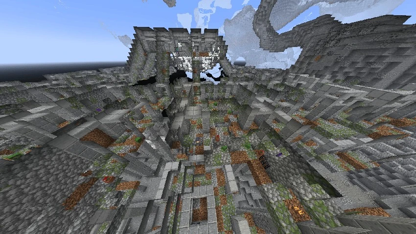 Vast Vault Alignment Data Pack (1.21.11, 1.20.1) – Raid Intact Dungeons Deep 4 A vast underground vault structure with intricate stone brick corridors and rooms