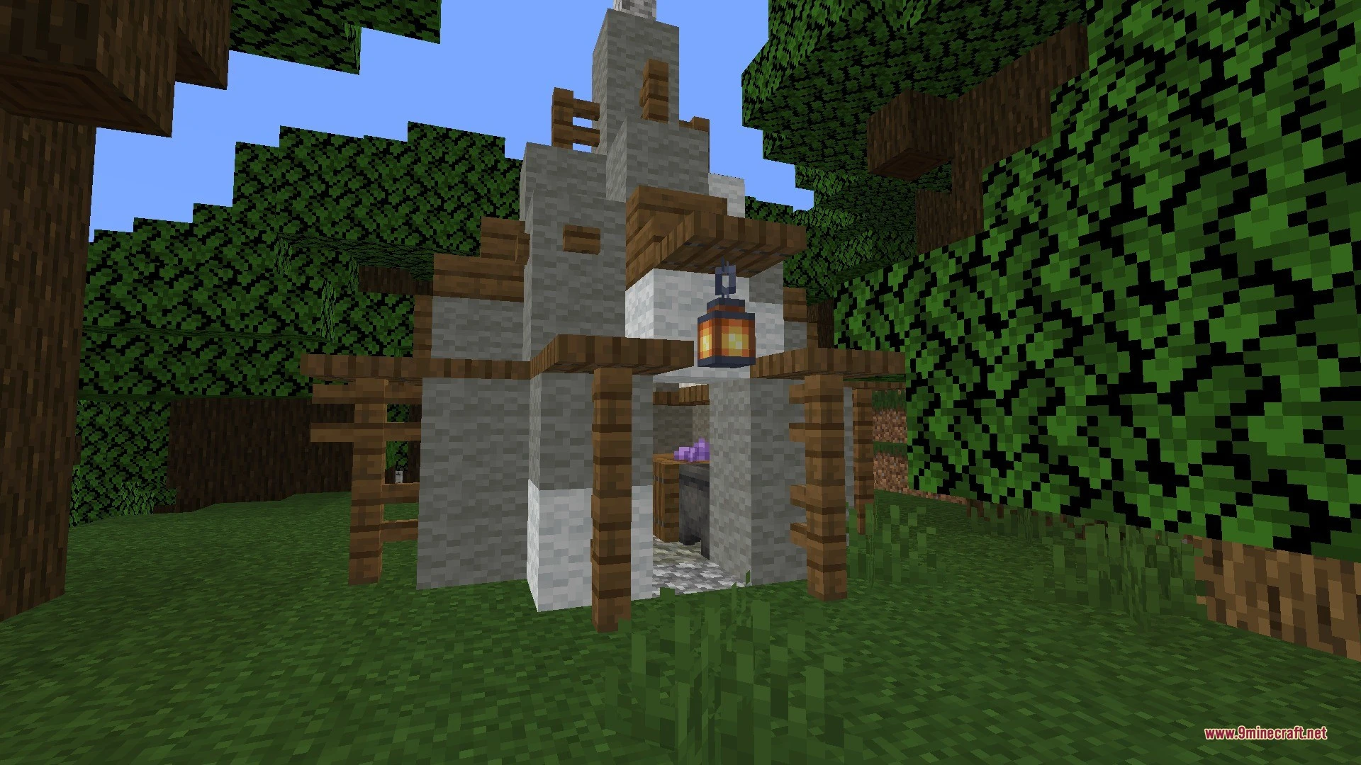 A small stone structure from vista lore bound data pack in the forest