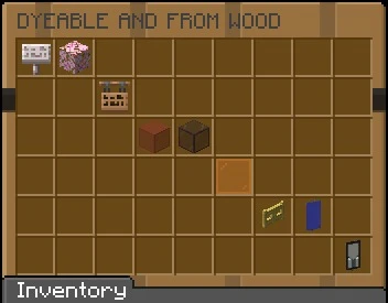 Wearable Items Data Pack (26.1.2, 1.21.11) – Wear Any Block Or Item Directly 2 Inventory screen showcasing wooden signs and glass items for custom headwear