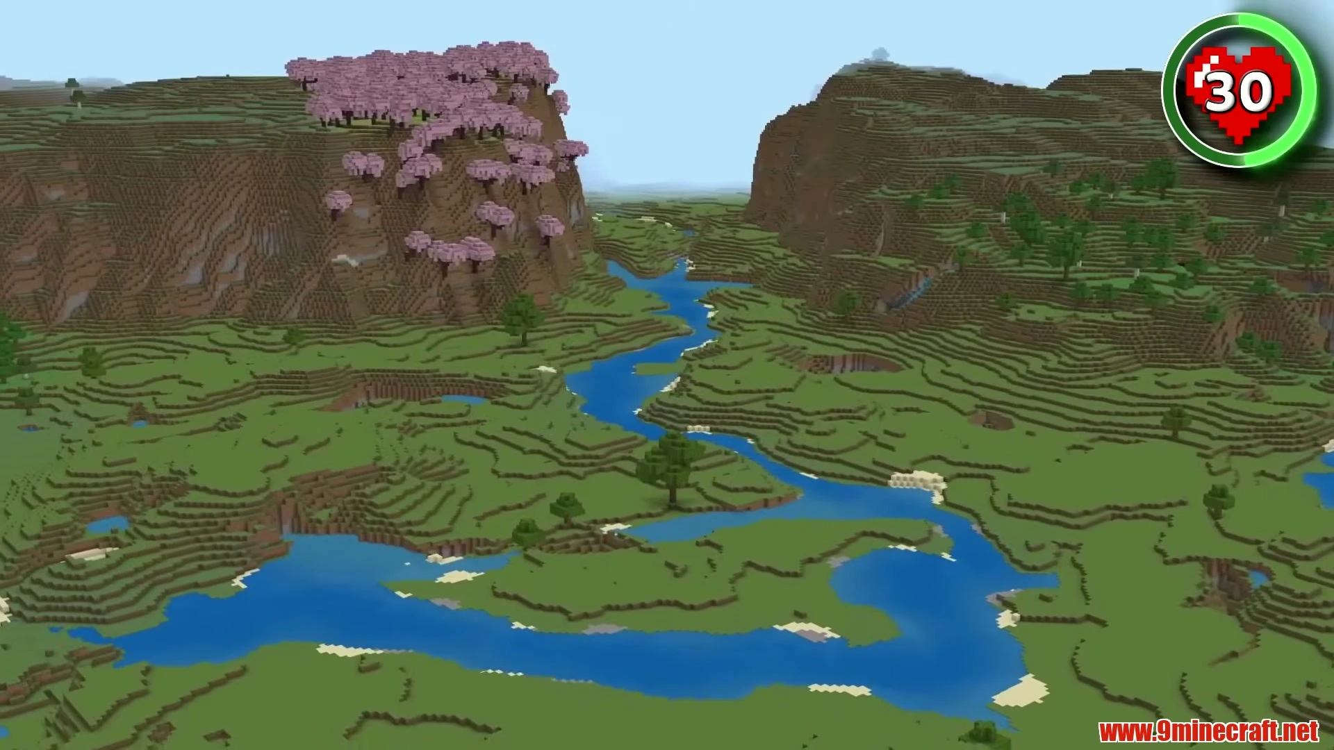 10 Insane Mega Base &Amp; Architectural Canvas Seeds For Minecraft (26.3, 1.21.11) – Java &Amp; Bedrock Edition 18 Triple meadow river sanctuary & cherry grove valley - minecraft 26. 3 seed 3918163394485153952 view 2