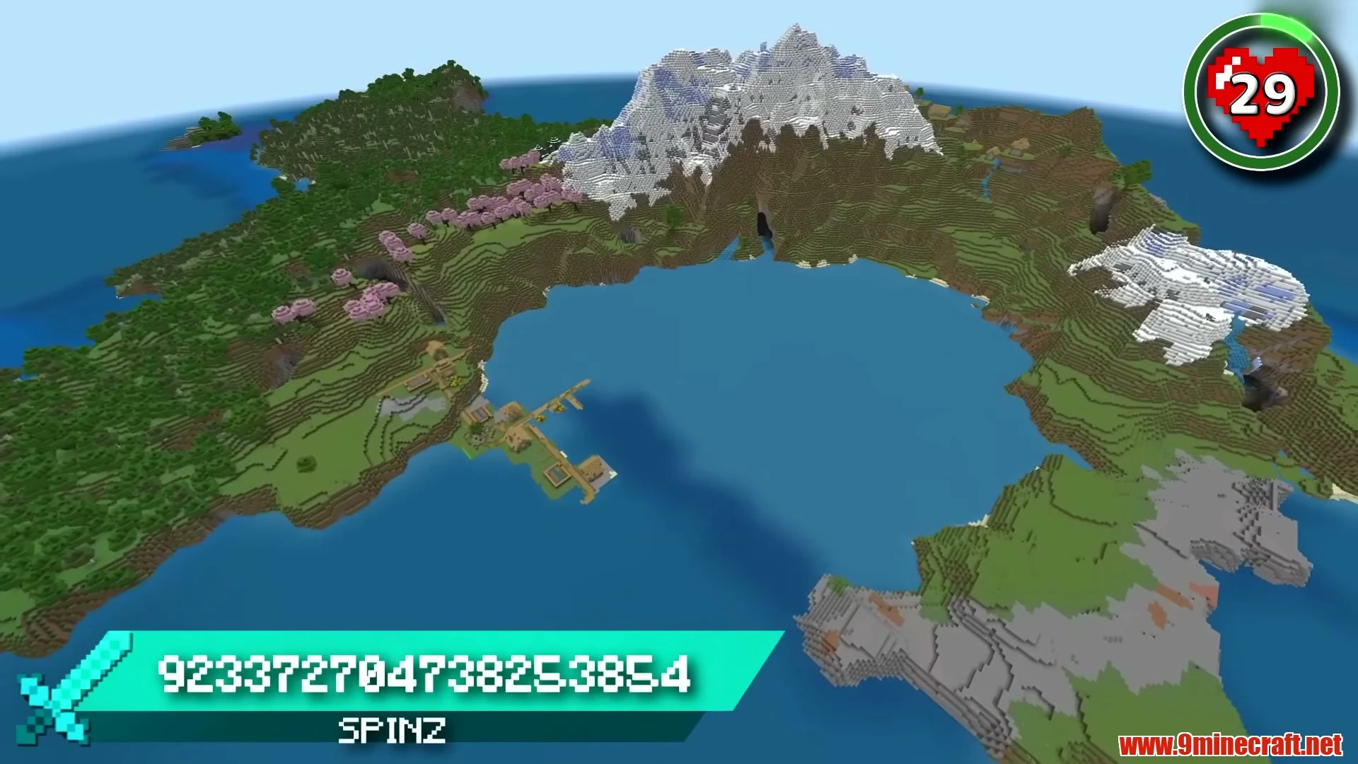 10 Insane Mega Base &Amp; Architectural Canvas Seeds For Minecraft (26.3, 1.21.11) – Java &Amp; Bedrock Edition 20 Five-wood mountain lagoon island & twin cave-linked villages - minecraft 26. 3 seed 923372704738253854 view 1