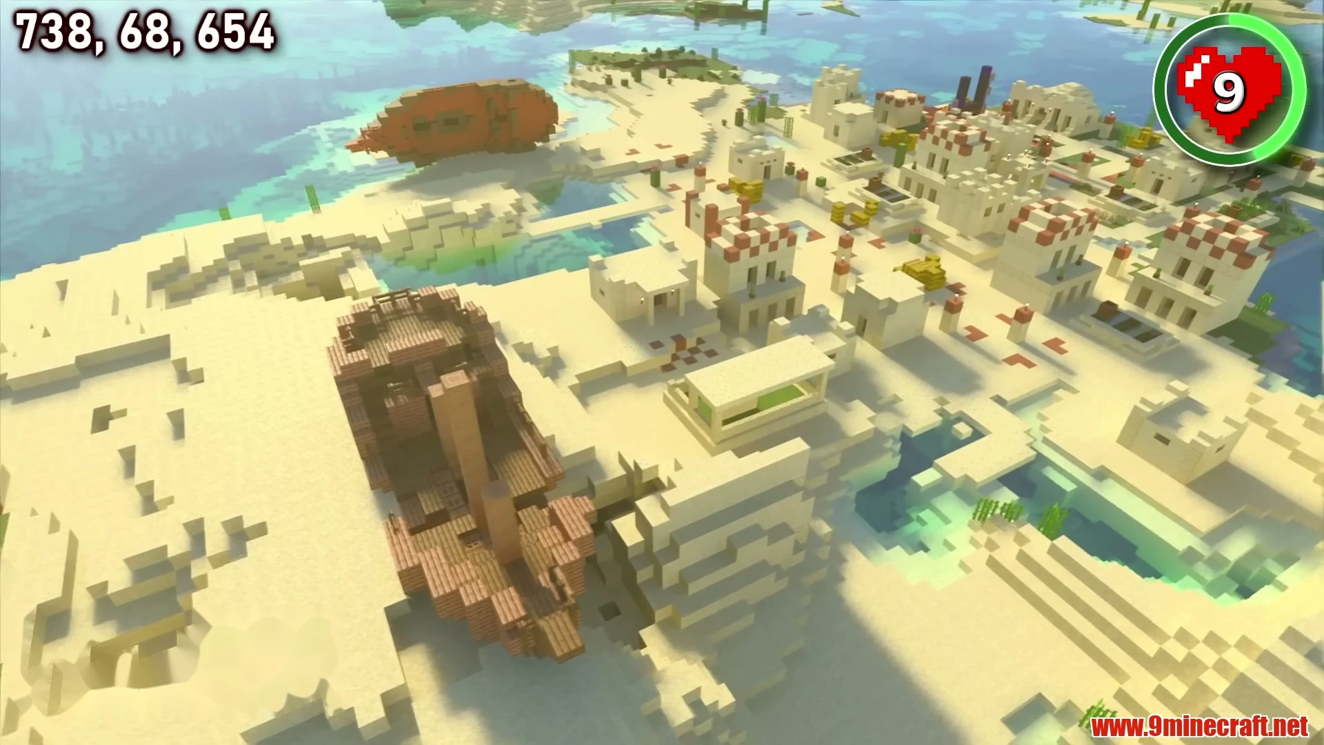 Twin beached shipwreck village & fortress portal - minecraft 26. 3 seed 5909053608336143369 view 2