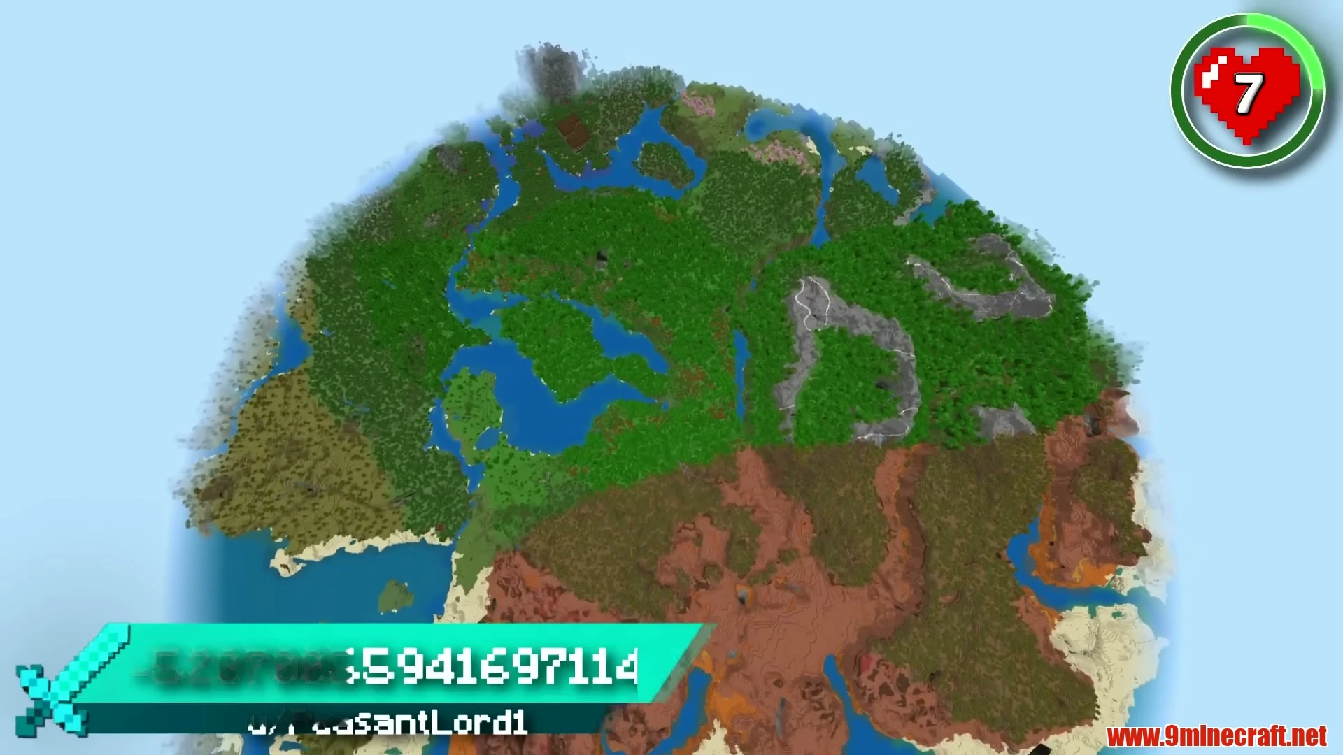 The everything continent (47 biomes & center mansion) - minecraft 26. 3 seed -5207005594169711425 view 1