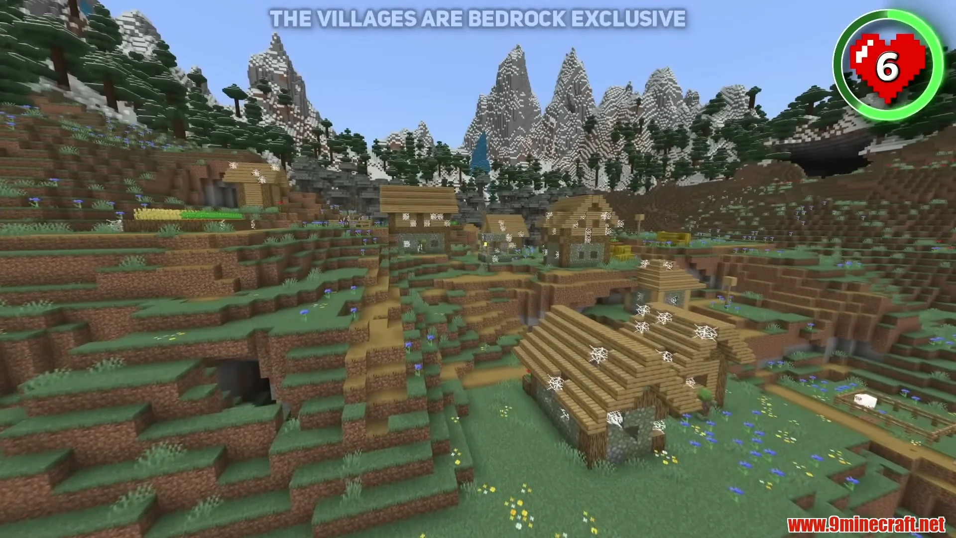 Alpine crater twin abandoned villages & ravine - minecraft 26. 3 seed -497933120644181016 view 3