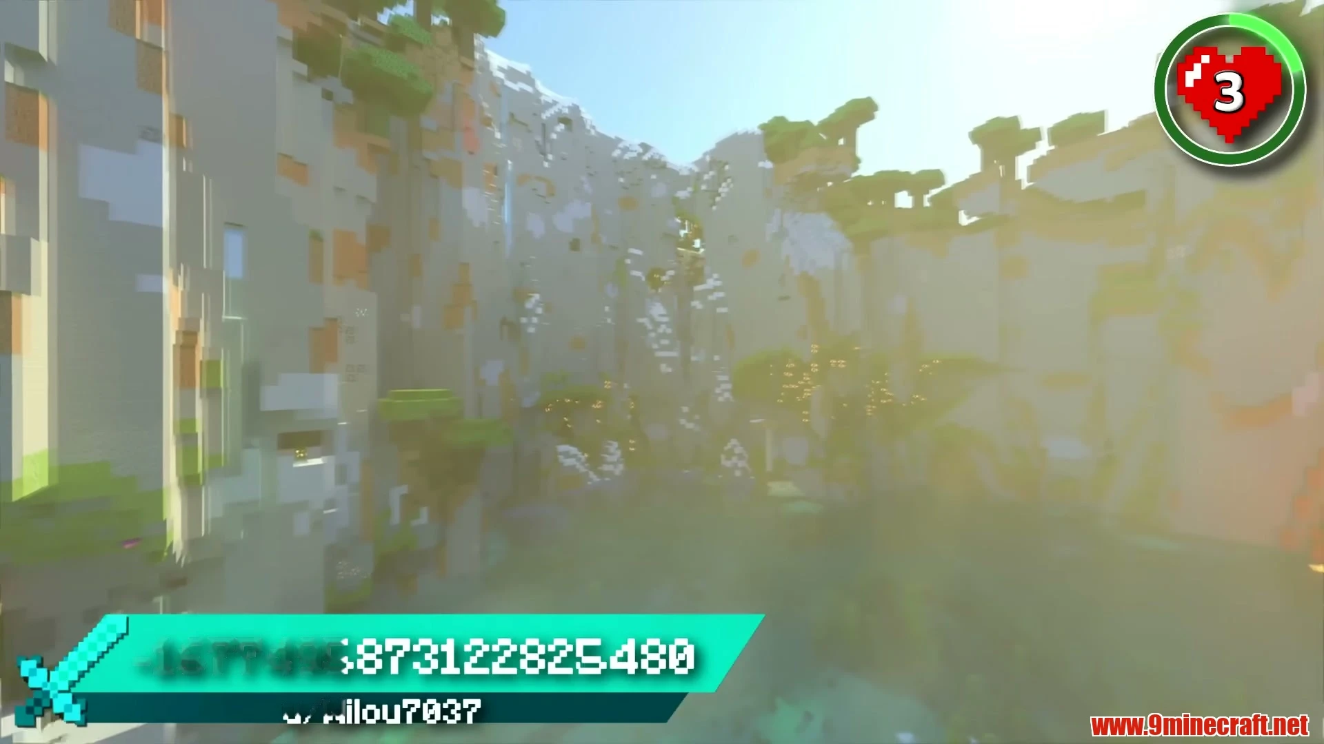 Circling lush cliff basin & waterfall amphitheater - minecraft 26. 3 seed -1677495873122825480 view 1