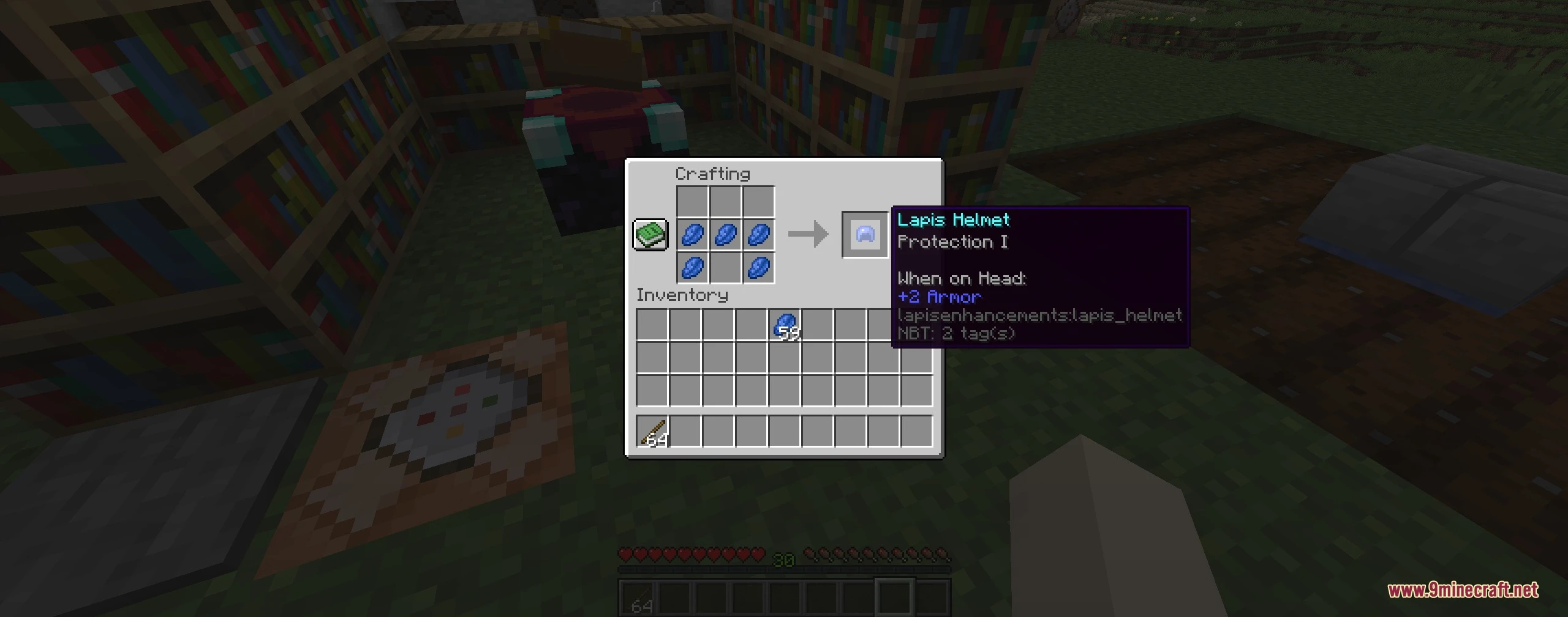 Azure Relic Tools Mod (26.3, 1.20.1) – Forge Pre-Enchanted Lapis Gear 4 Azure relic tools mod allows crafting a lapis helmet with protection level one