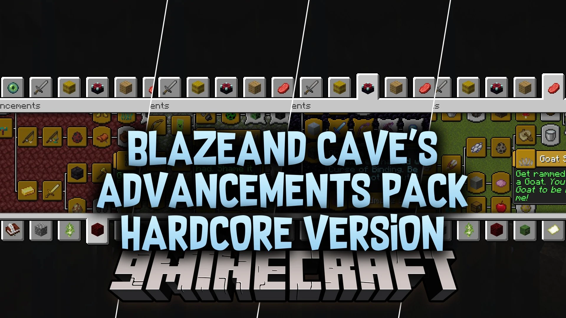 Blazeand Cave’s Advancements Pack Hardcore Version Data Pack (26.3, 1.20.1)