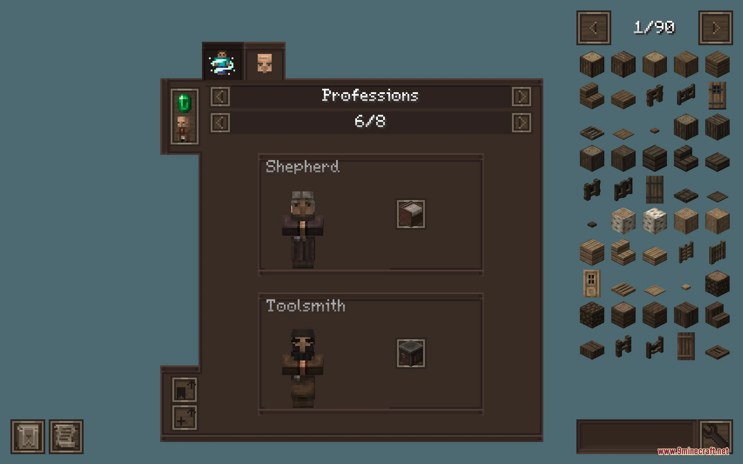 Excalibur Just Enough Items Jei Support By Ruseki_ Resource Pack (26.3, 1.20.1) 4 Excalibur just enough items jei support redesigns the villager professions menu screen
