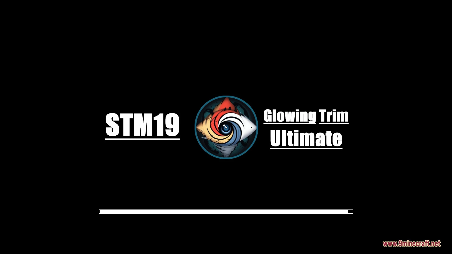 Title screen for the glowing trim ultimate resource pack with a loading=