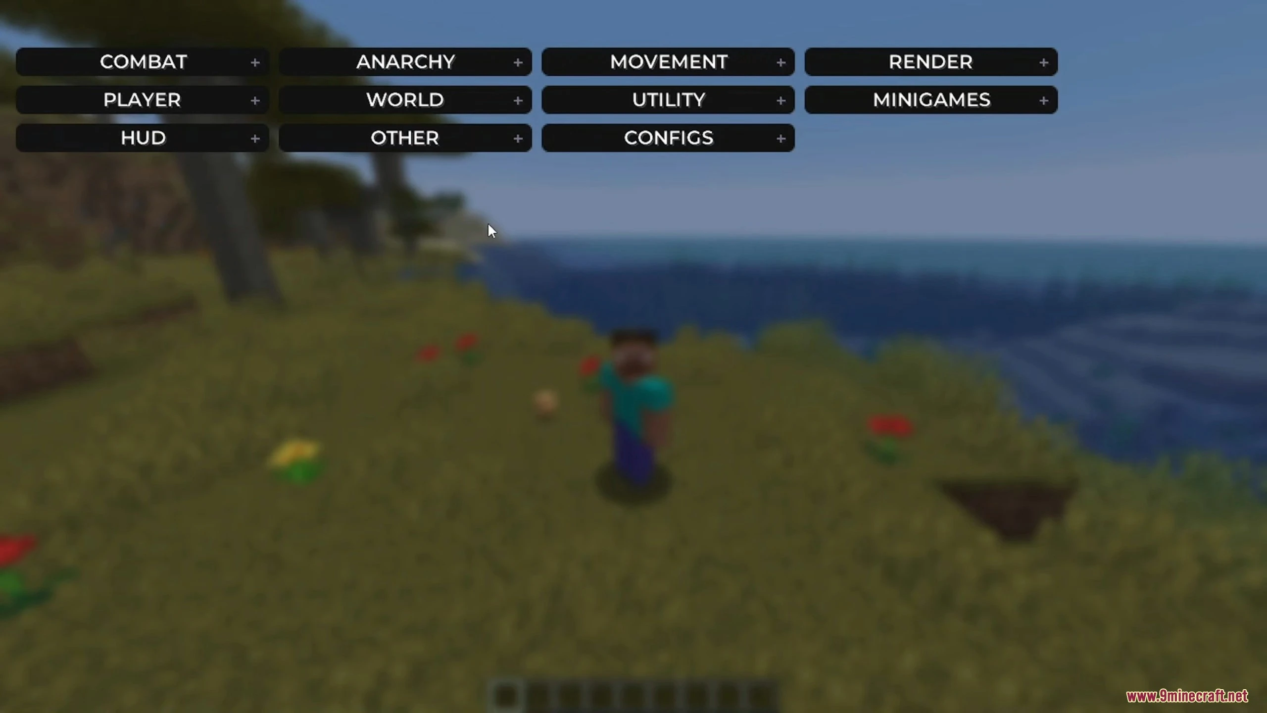 Grizzly Client Mod (26.3, 26.2) – Win Every Multiplayer Pvp Fight 2 Collapsed cheat client interface menu displaying various module categories