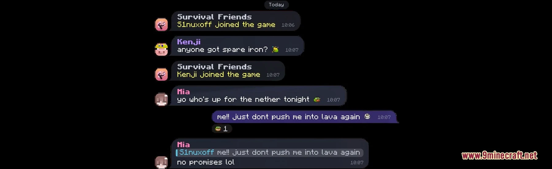 Ingame Messenger Mod (1.19.2) – Talk With Friends Using Modern Speech Bubbles 4 Ingame messenger mod screenshot 3