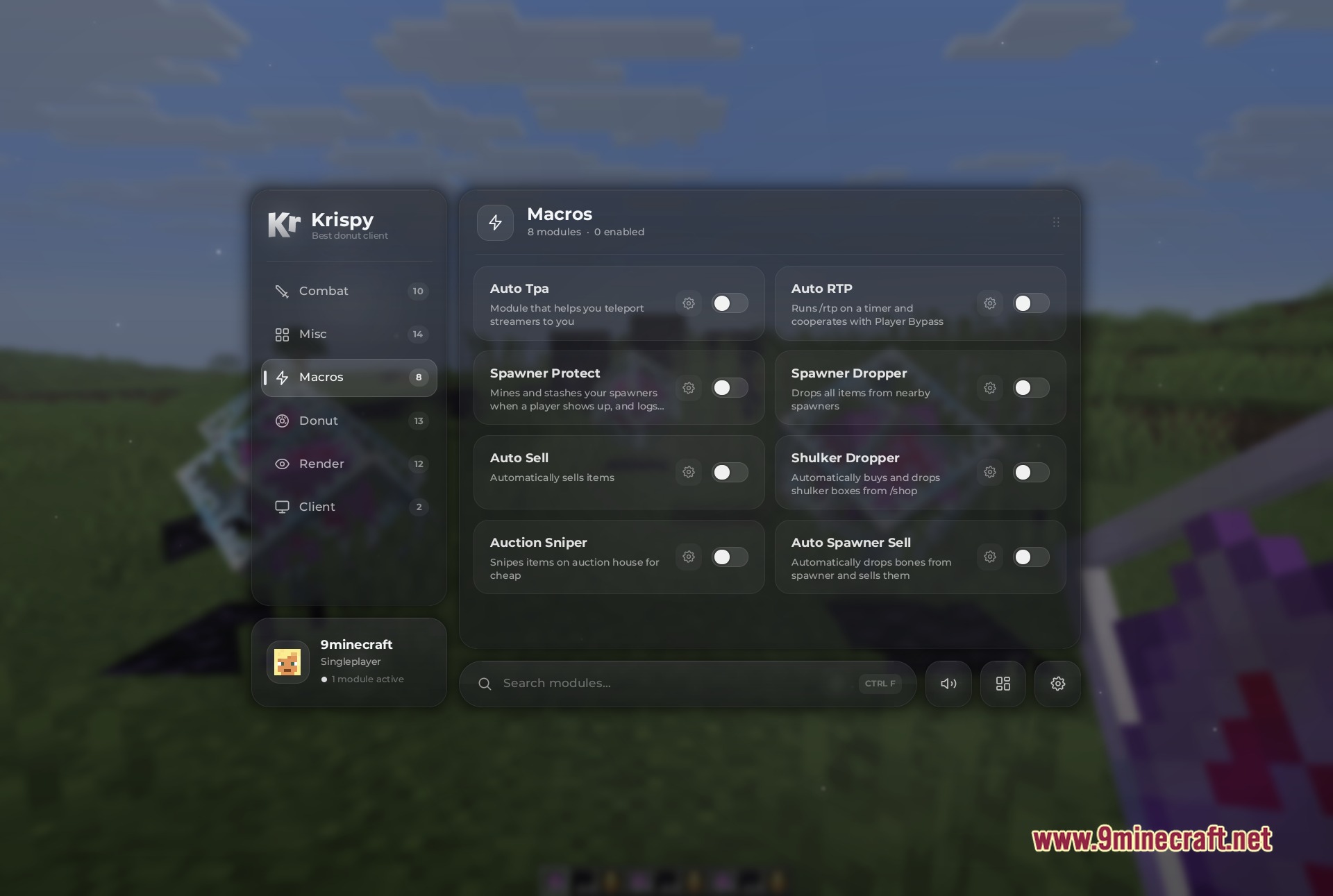Krispy client mod screenshot 4