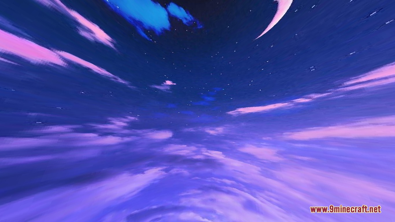 Mauve Sky Overlay Resource Pack (1.20.1) – Dreamy Purple Clouds 3 Mauve sky overlay resource pack screenshot 2