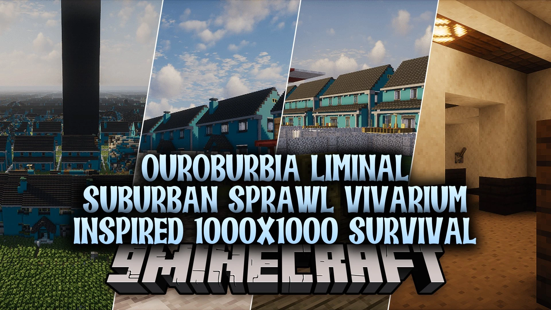 Ouroburbia Liminal Suburban Sprawl Vivarium Inspired 1000×1000 Survival Map (1.21.8, 1.20.1)