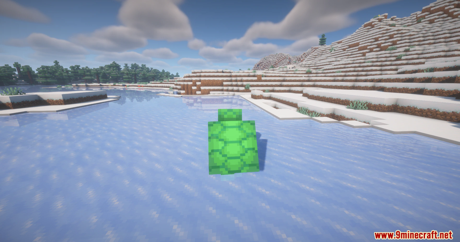Turtle Armor Mod (26.3, 1.20.1) – Rule The Seas Like A Turtle 11 Back view of a player wearing the turtle armor set