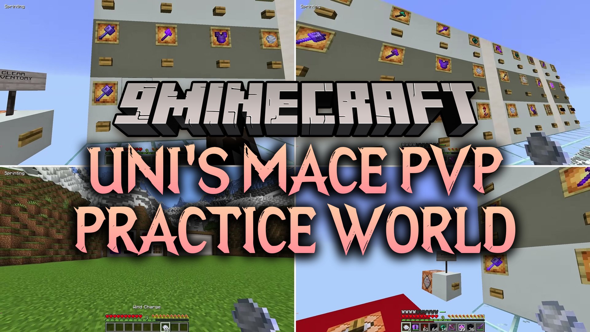 Uni’s Mace PVP Practice World Map (26.3, 1.20.1) – Master Every Smash Attack