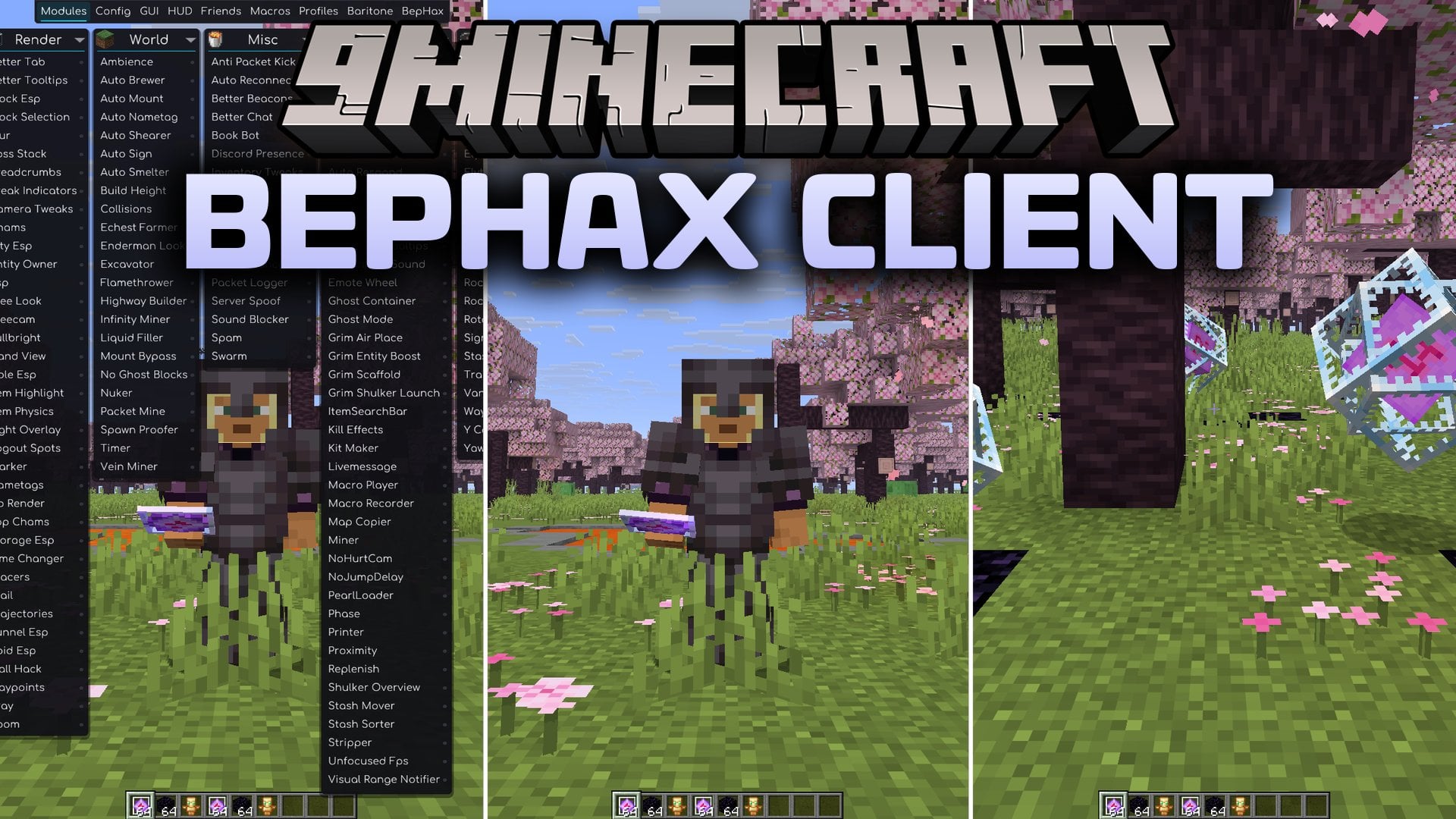 BepHax Client Mod (1.21.11) – Hunt Player Stashes on Anarchy Servers