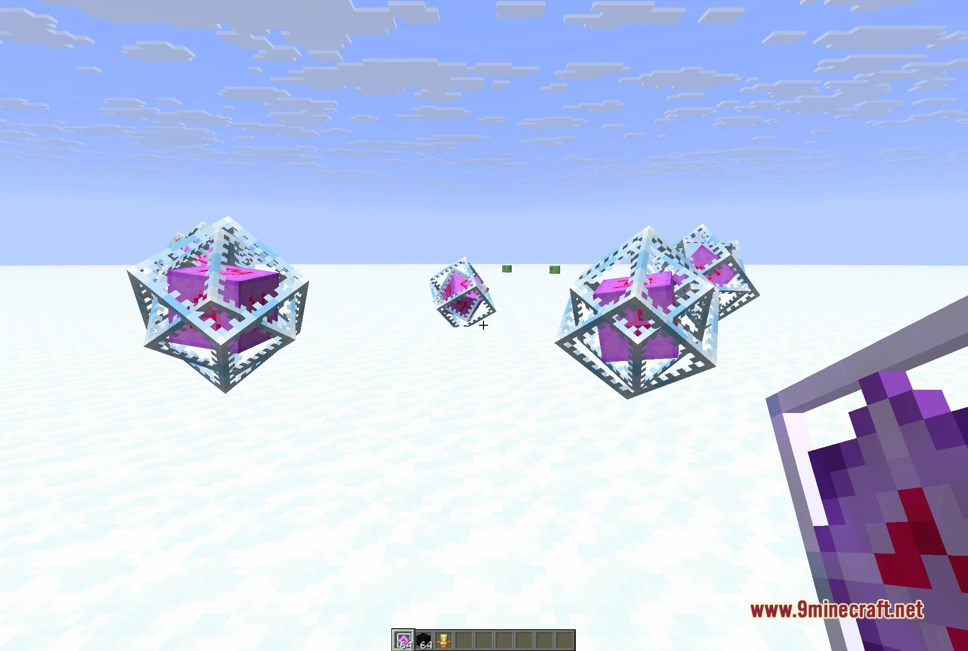 Enjoyer Media Client Mod (1.21.11) – Track Player Trails To Hidden Bases 6 Player standing on the ice sheet while the chunk scanner runs