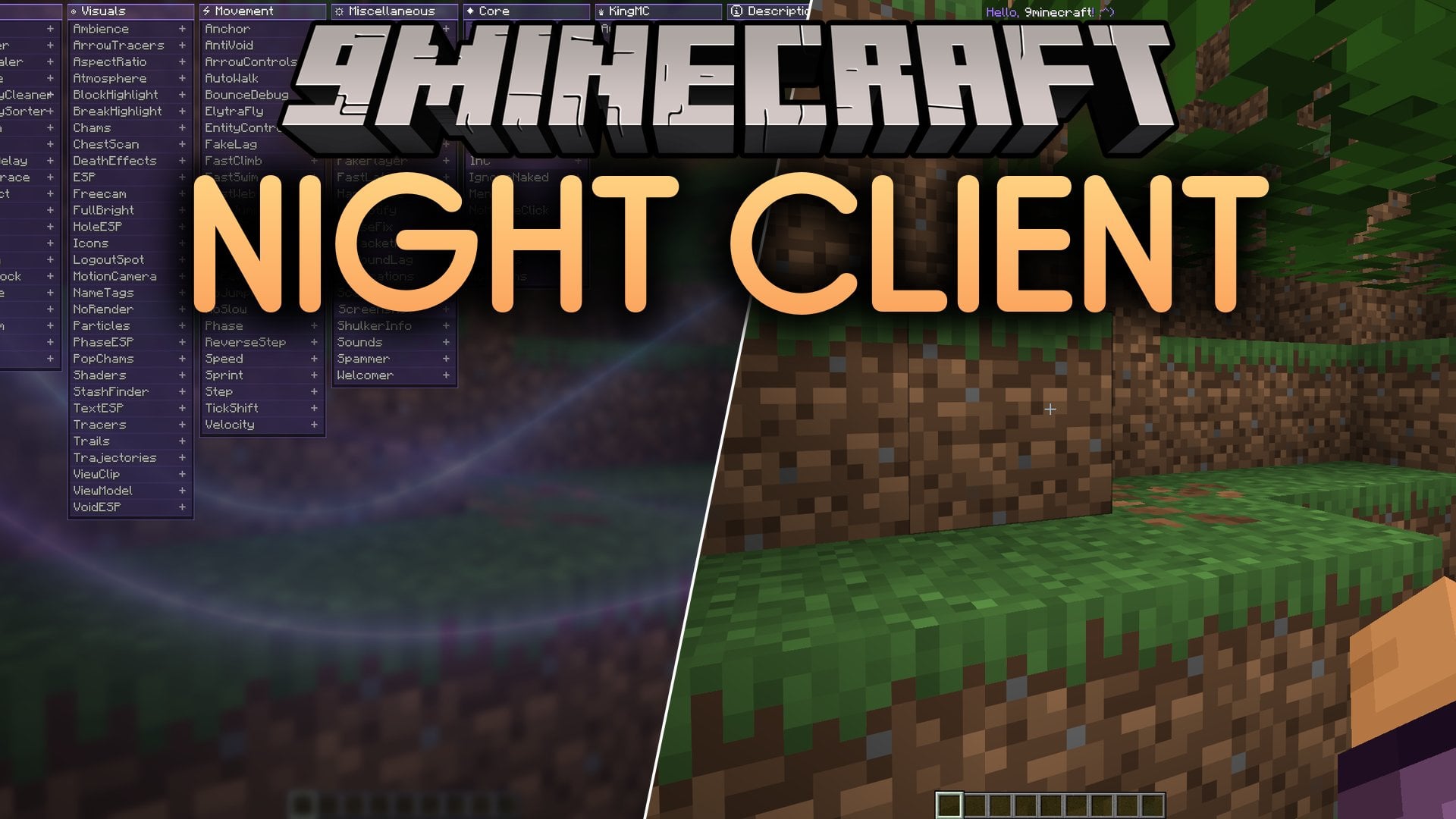 Night Client Mod (26.2) – Dominate Anarchy Servers and Crystal PvP