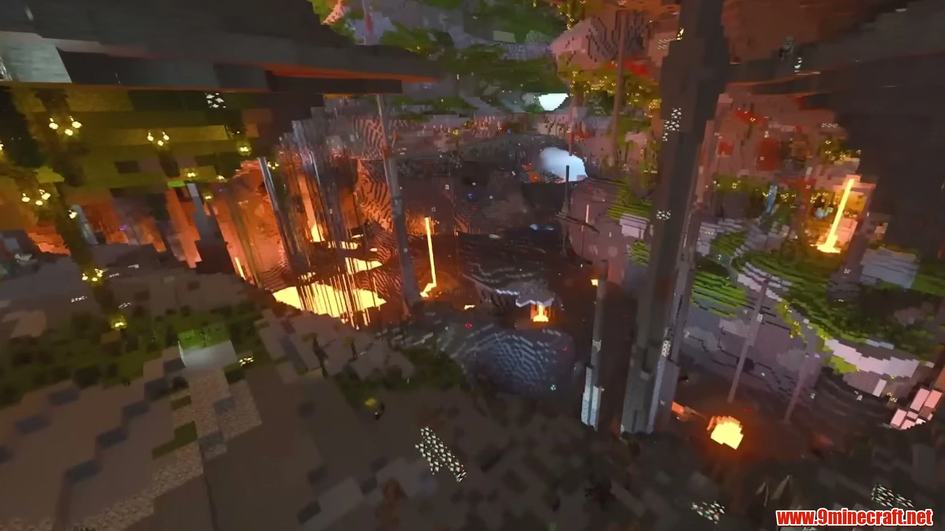 Top 10 Mountain Crater &Amp; Valley Building Seeds For Minecraft 26.2 – Java &Amp; Bedrock Edition 4 Colossal underground lava chasm & cave pillar - minecraft seed -8835771403880819269