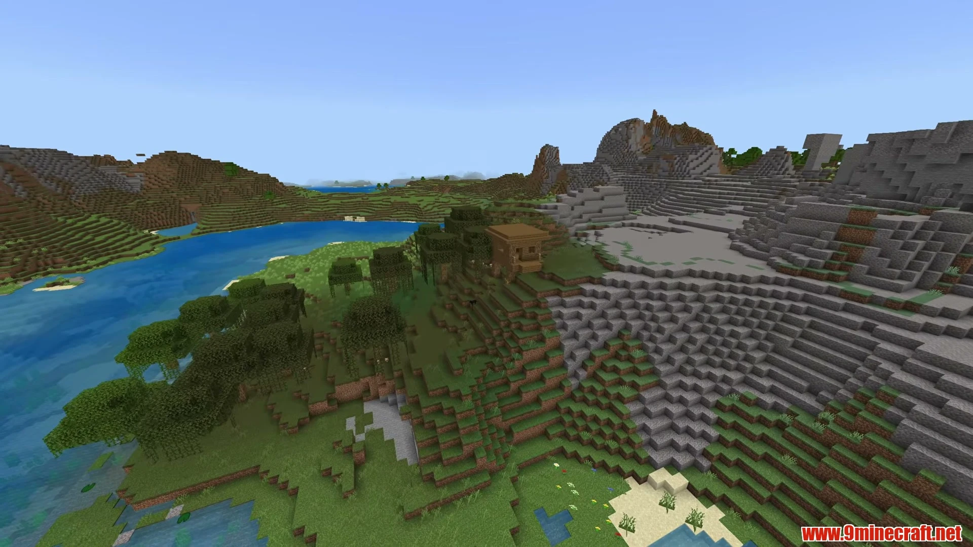 Top 5 Bedrock &Amp; Java God Starter Seeds For Minecraft 26.3 – Java &Amp; Bedrock Edition 5 Pocket swamp witch hut & triple villages - minecraft 26. 3 seed 4126544448455255 view 1
