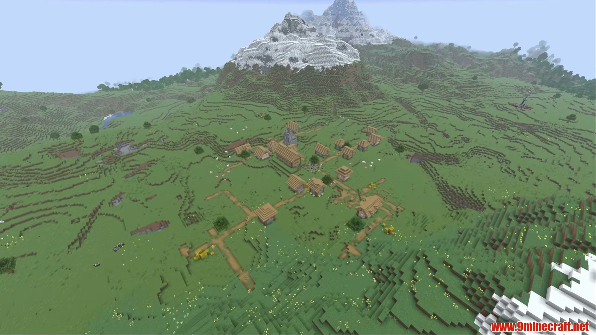 Top 5 Epic Village Starter Seeds For Minecraft 26.3 – Java &Amp; Bedrock Edition 5 Triple village flat dappled plains valley - minecraft 26. 3 seed -2071092601429184301 view 1