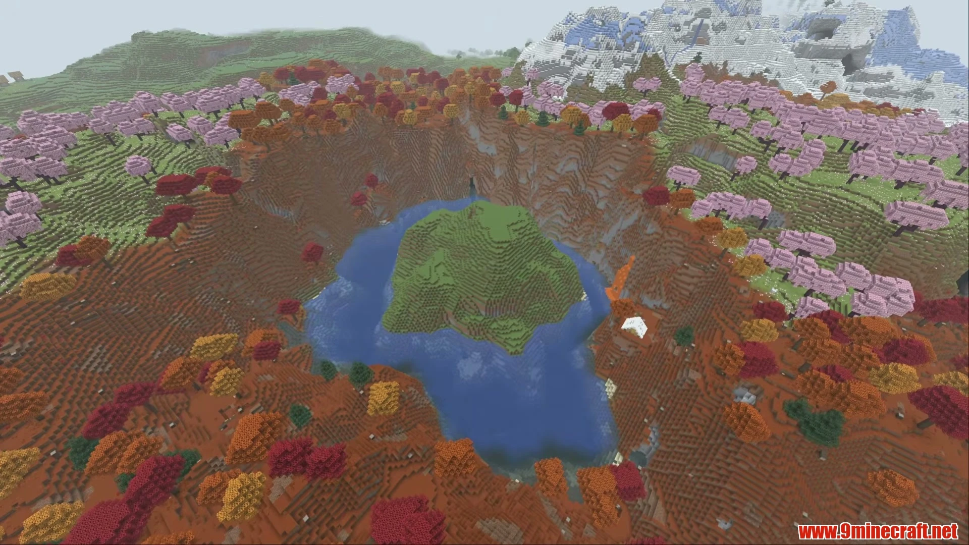 Top 5 Epic Village Starter Seeds For Minecraft 26.3 – Java &Amp; Bedrock Edition 10 Lake island blacksmith village & pale oak campsite - minecraft 26. 3 seed -4696916708035556965 view 3