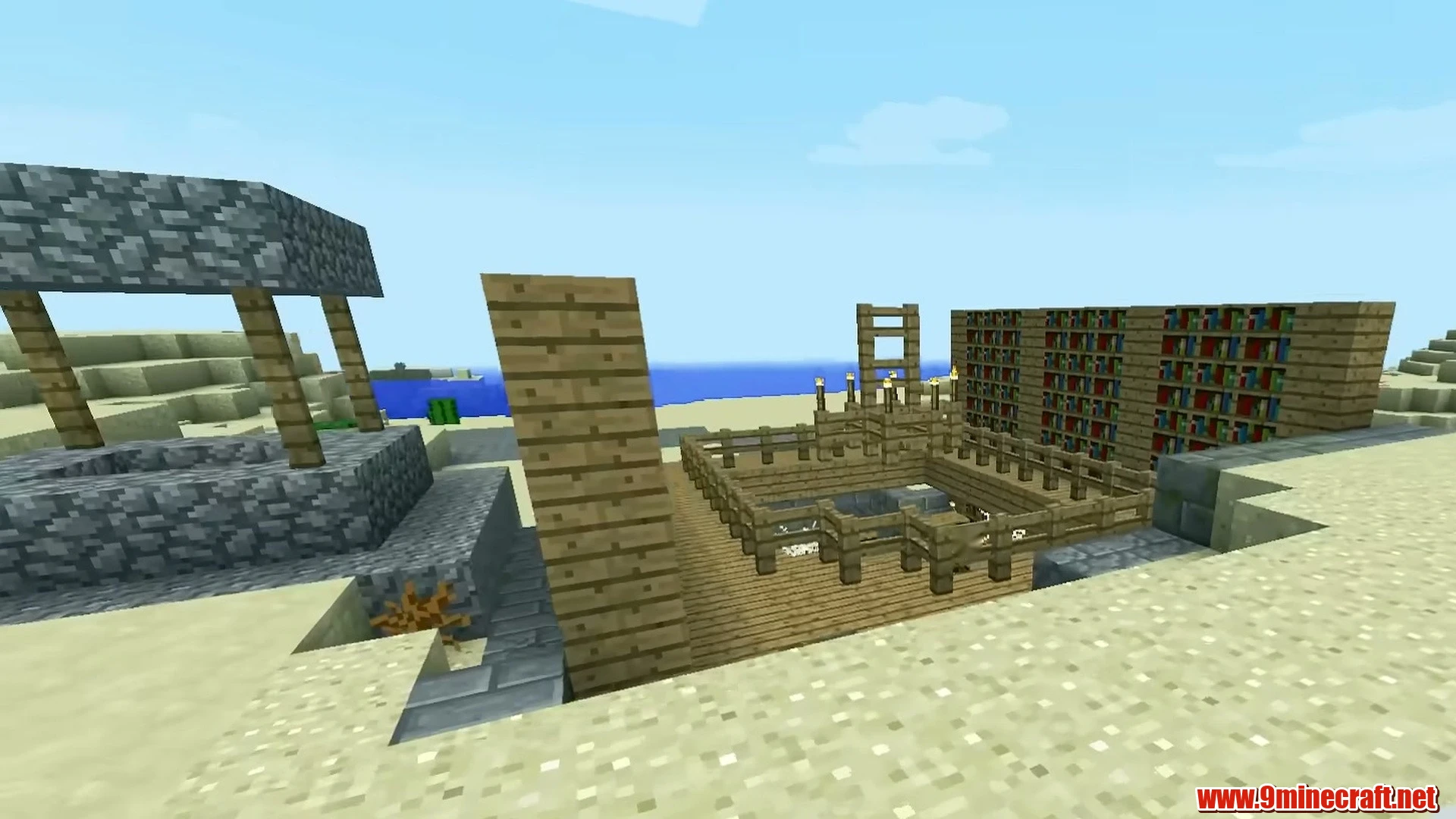 Desert stronghold village with floating cactus & surface portal - minecraft 26. 3 seed 966022123167085951