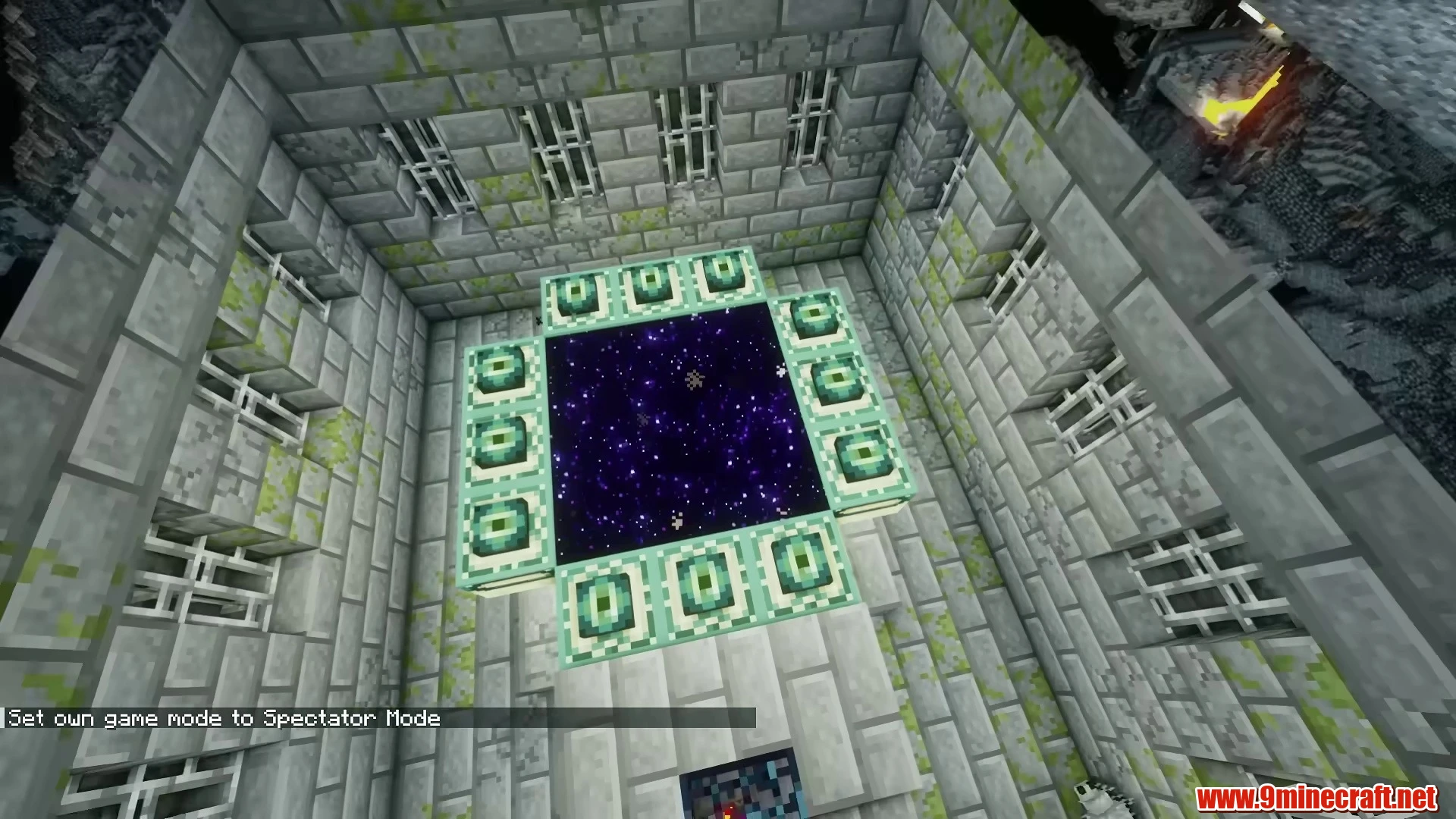 The microscopic 12-eye stronghold - minecraft 26. 3 seed 6716565378157451232 top-down chamber view