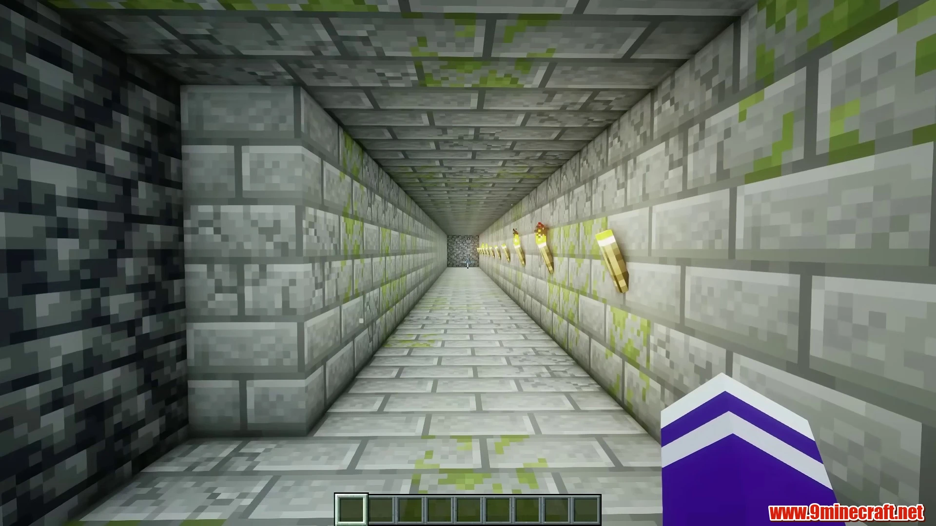 Isolated stronghold bridge corridor - minecraft 26. 3 seed -1950884254474434485 infinite suspended cavern bridge